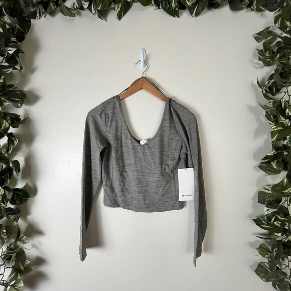 Lululemon Athletic Align Long Sleeve Shirt Heathered Rover NWT Women’s Sz 8 - Picture 1 of 7